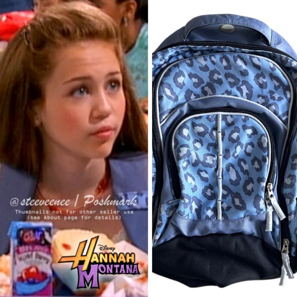 RARE Old Navy Blue Animal Print Backpack ASO Miley Stewart